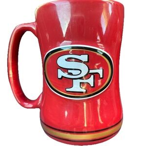 2014 Official San Francisco 49ers Coffee Mug 14oz Sculpted Relief Team Color